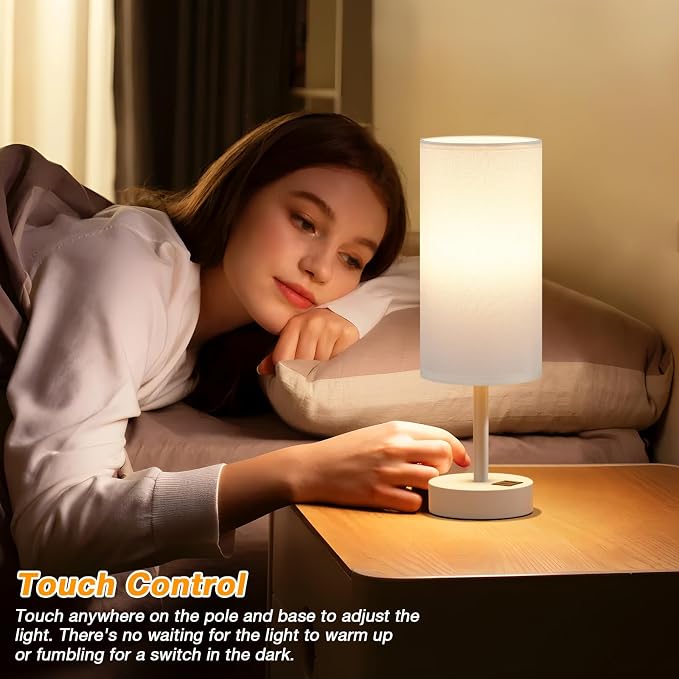 Dicoool White Touch Bedside Lamp - Image 2