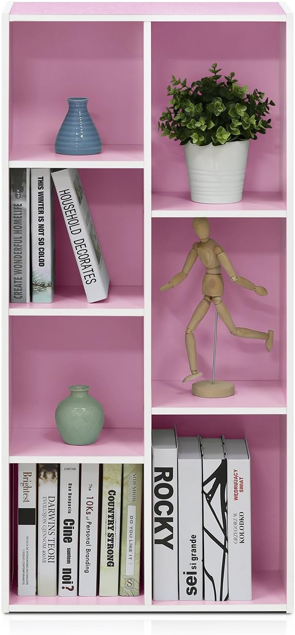 Furinno LUDER Book Shelf, 7-Cube Bookshelf, Bookcase - Image 6