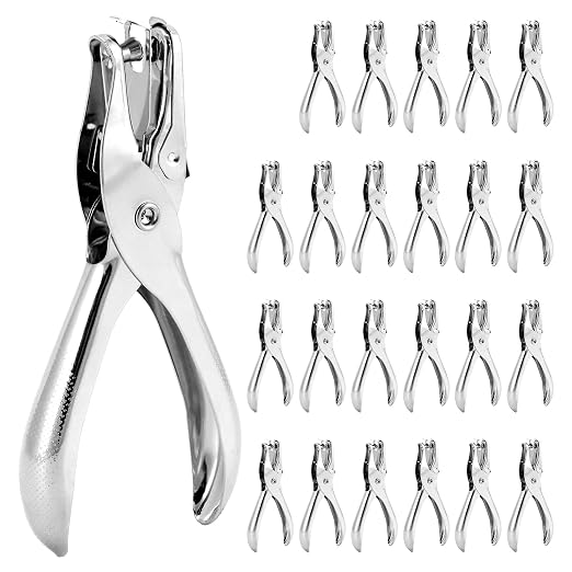 QWORK 24 Pack 1/4 Inch Single Hole Puncher by QWORK