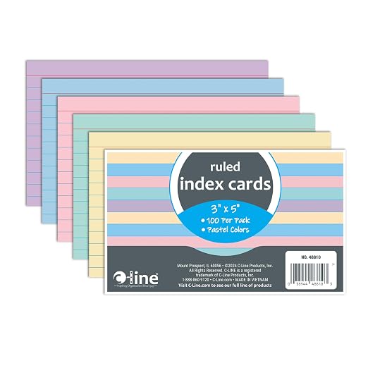 C-Line 3” x 5” Index Cards by C-Line