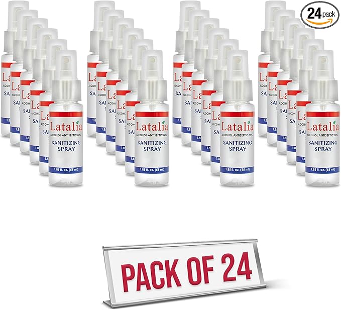 Hand Sanitizer Spray - Pack of 24 Unscented Spray Hand Sanitizer for Hands (1.85 fl. oz & 55 ml)-DeskLoop Office