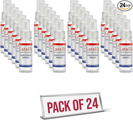 Hand Sanitizer Spray - Pack of 24 Unscented Spray Hand Sanitizer for Hands (1.85 fl. oz & 55 ml)-DeskLoop Office