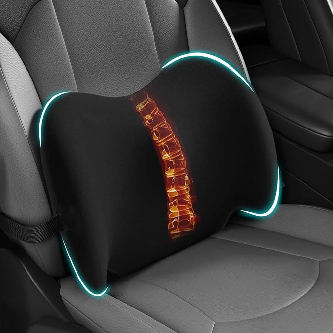 BYMECOST Lumbar Support Pillow for Car, Memory Foam Car Seat Back Support by BYMECOST