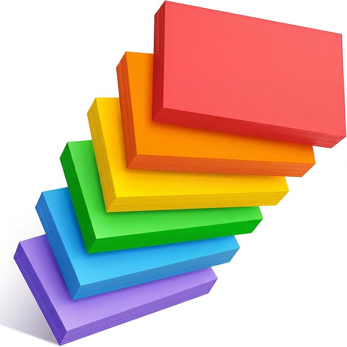 300 Count Colored Index Cards 3x5 Inch by MSKKSM