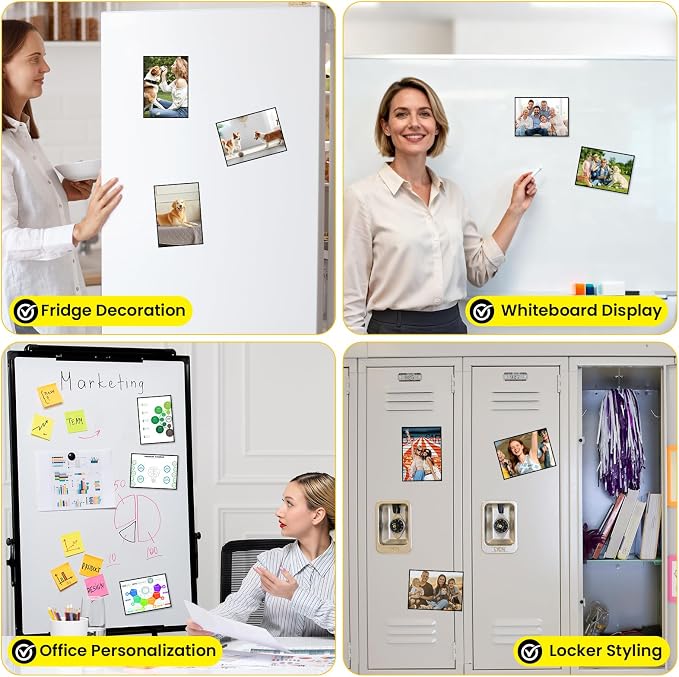 DIYMAG Magnetic Adhesive Sheets Photo Mat, |4" x 6"|, 40 Pack Cuttable Magnets - Image 4
