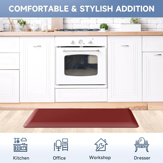 4/5 Inch Thick Kitchen Mat Anti Fatigue Mat Kitchen Rugs Kitchen Decor Non-Slip - Image 7
