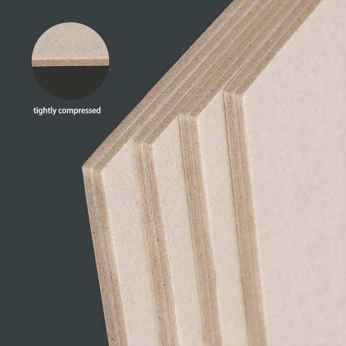 25 Pcs Book Board, Binder Board, Cover Board, Heavy Duty Chipboard for Book Binding, DIY Cardboard (Gray, A4 80PT)-DeskLoop Office