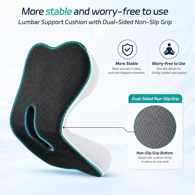 Back and Seat Cushion for Office, Back & Tailbone Pain Relief, Raised Cushion - Image 5