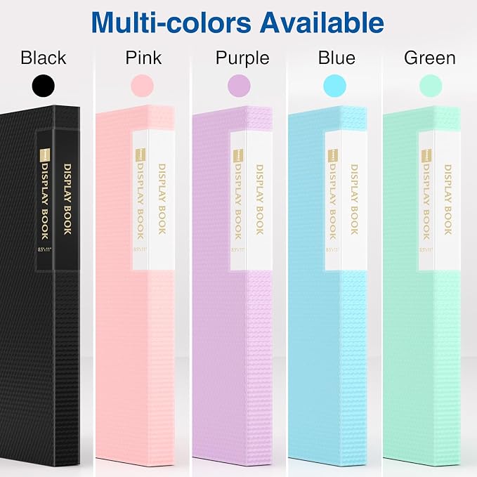 Sooez Binder with Plastic Sleeves 18-Pocket, Displays 36 Pages, 8.5x11 - Image 6