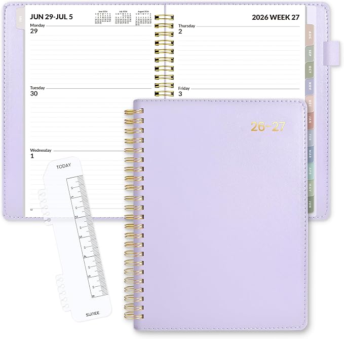 SUNEE 2026-2027 Weekly & Monthly Planner 6.4"x8.5" by SUNEE