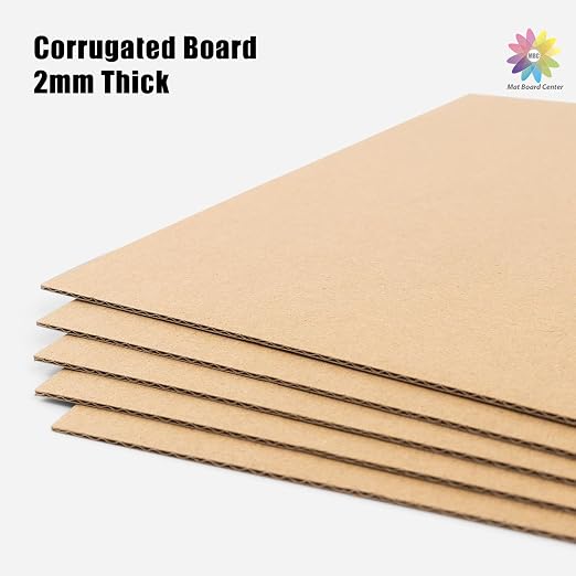 Mat Board Center, 50 Corrugated Cardboard Sheets 5x7 Inches Flat Card Board - Image 3