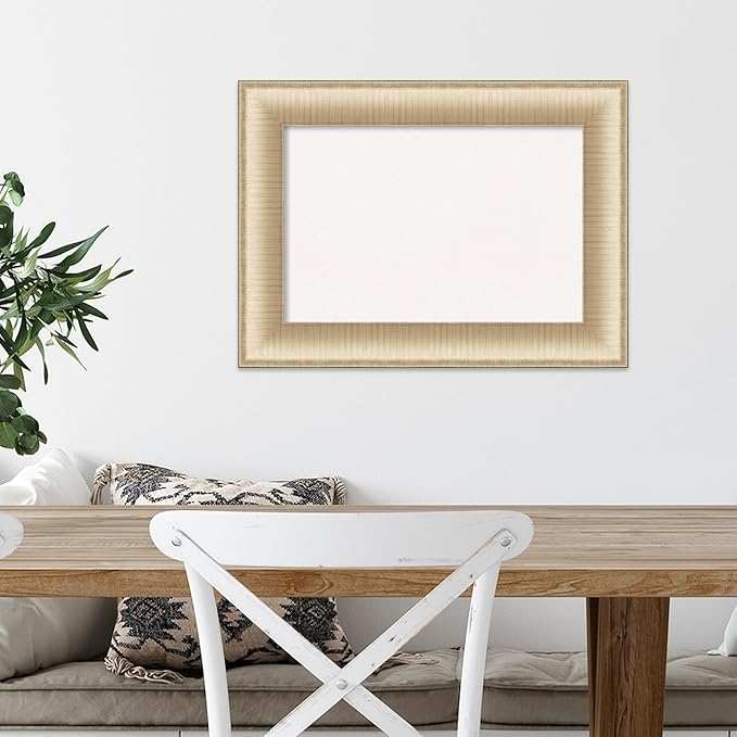 Amanti Art White Cork Board for Wall, 17x23 Vision Board with Gold Frame, Small Corkboard Office Decor for Home Organization, Casual Corkboard Pinboard to Display Items for Home Organization in-DeskLoop Office