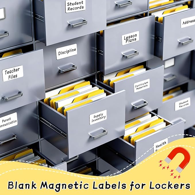 Magnetic Labels Dry Erase 4”x2” - Image 3
