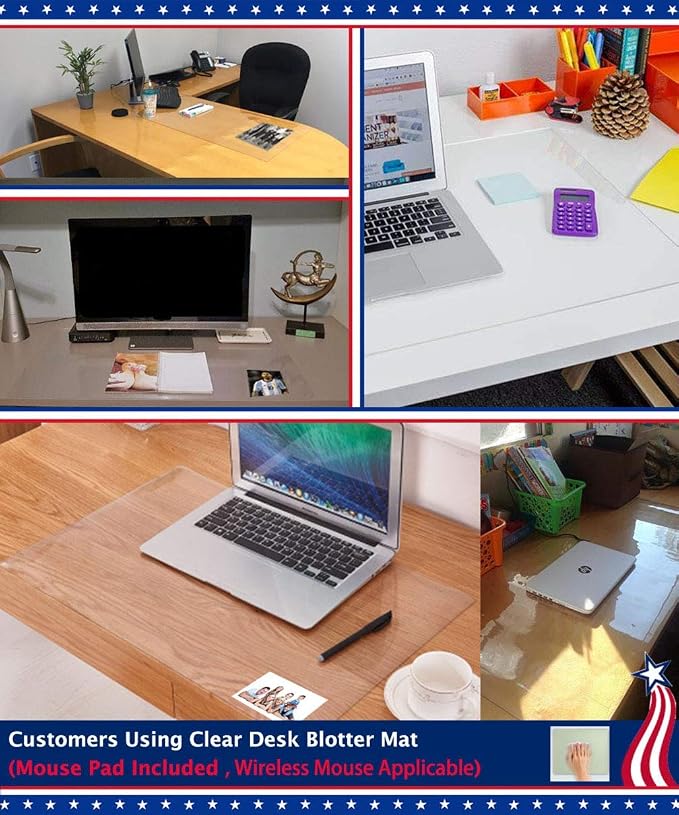 Clear Desk Pad Blotter Office Table Protector on Top of Desks - Image 3