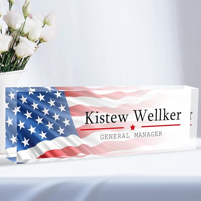 Custom Desk Name Plate Personalized, Acrylic Name Plates by Flpoxzd