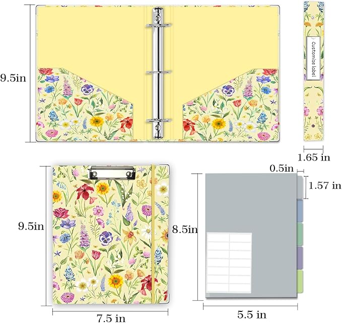 Mini Binder Organizer，1 Inch 3 Ring Binder - Image 6