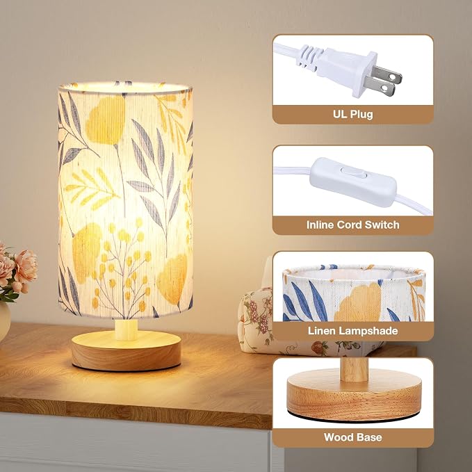 Fenmzee Ginkgo Table Lamp for Bedroom - Image 2