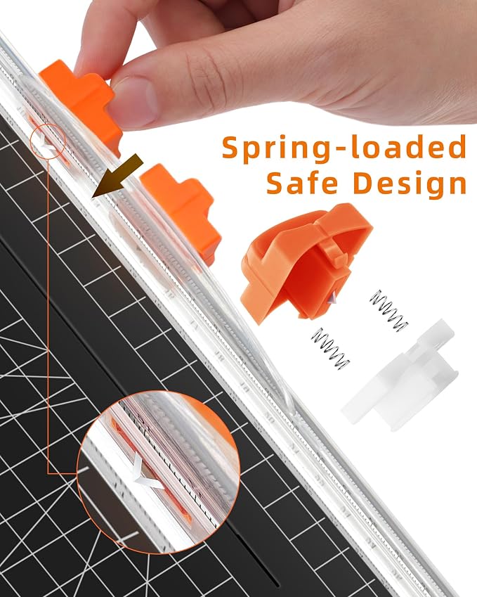Firbon 2Pcs Refill Blades for A4 A5 Paper Cutter, Spring-Loaded Safeguard - Image 5