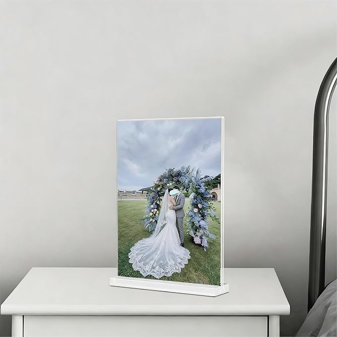 KOOLDE Acrylic Sign Holder 8.5x11 Inches 6 Pack T Shape Desktop Display Stand - Image 6