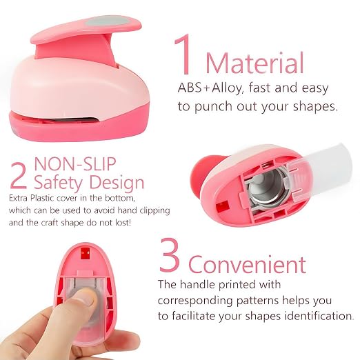 QIQQIKIN Circle Paper Punch, 1 Inch, Hole Puncher, Craft Tool - Image 5