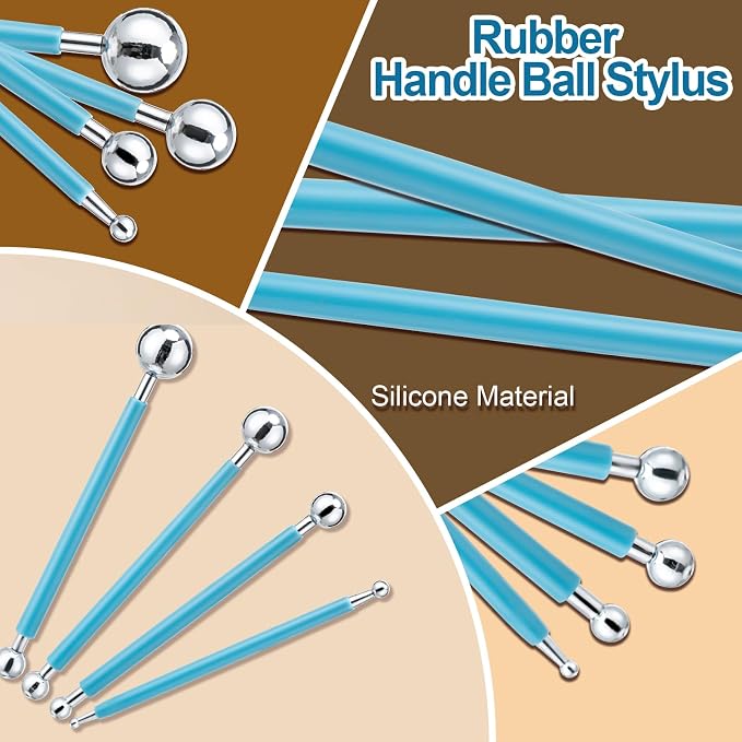 Amrules 10pcs Dotting Styluses Tools, Double Side Stainless Steel Ball Head Dot - Image 4