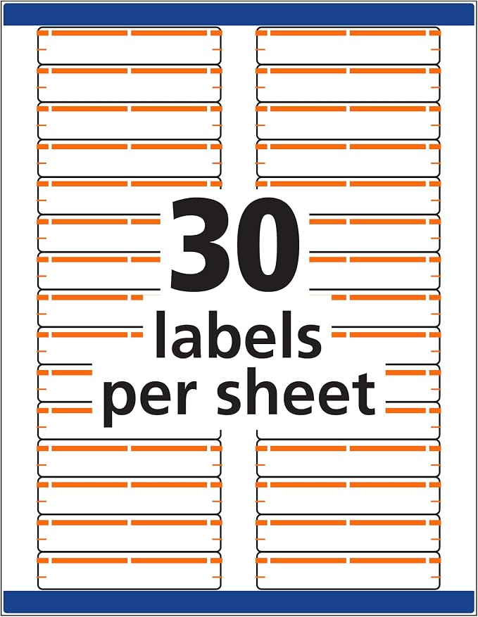 Avery TrueBlock File Folder Labels, 2/3" x 3-7/16", 750 Printable Labels - Image 5