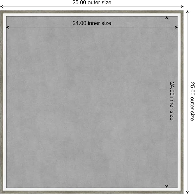 Amanti Art Silver Framed Magnetic Board 25x25 Medium Vision Board - Image 3
