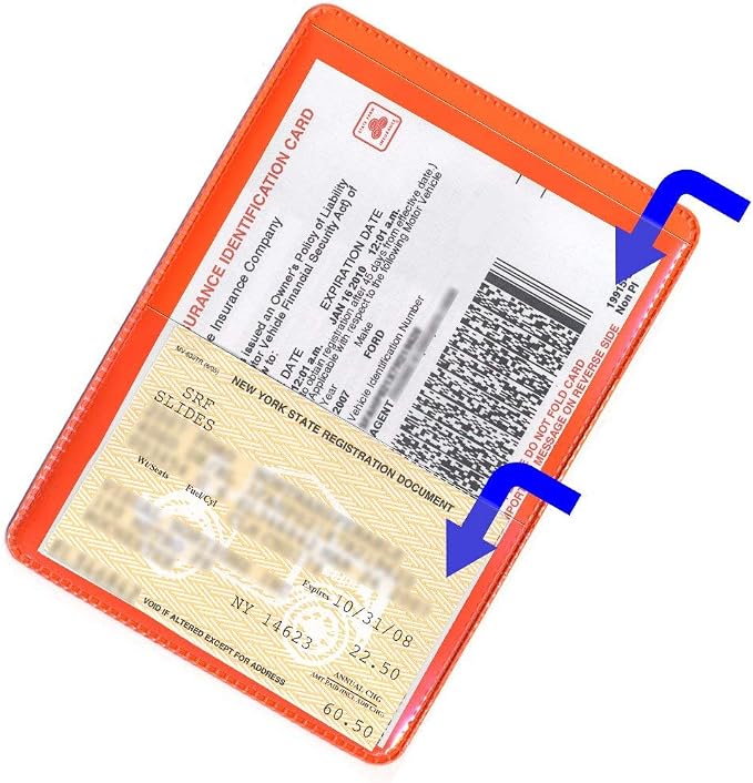 StoreSMART Orange Auto Insurance and ID Card Holder – 2 Pack RFS20-O2 Durable - Image 2