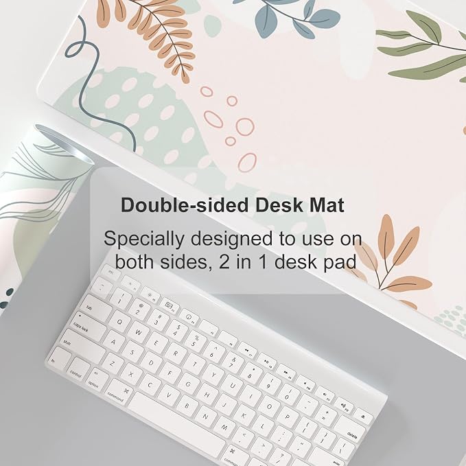 Colorful Star Minimalist Large Mouse Pad, Abstract Botanical Waterproof Desk Mat - Image 5