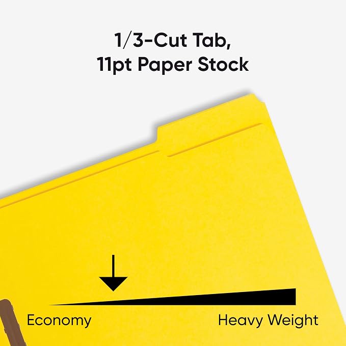 Smead Fastener File Folders, Reinforced 1/3-Cut Tabs, 2 Fasteners, Letter Size - Image 5