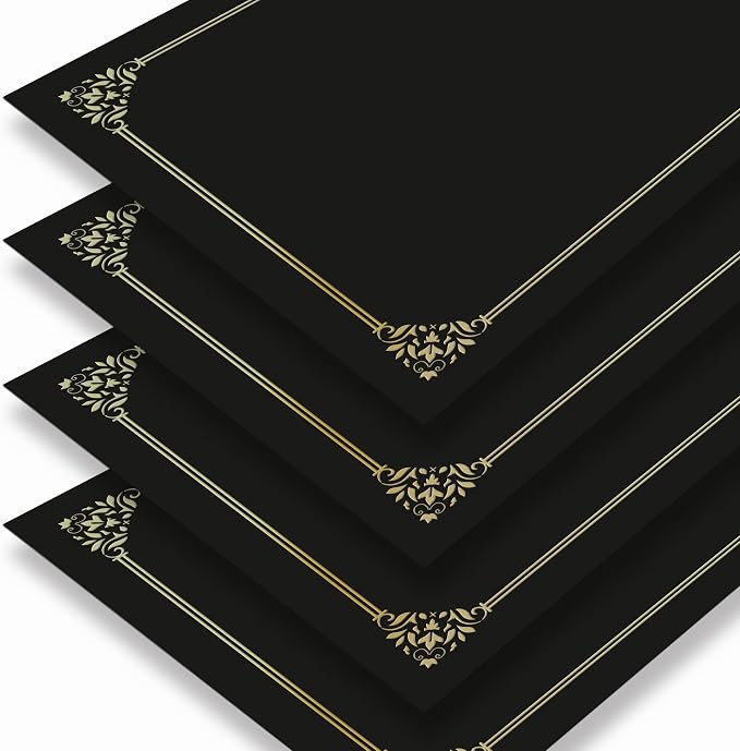 BELLE KR® Black Certificate Holders 8.5 x 11, Documents and Diplomas - Image 2