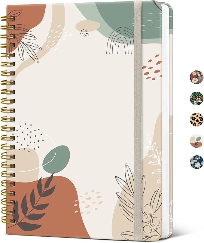 Taja Lined Spiral Journal Notebook by Taja