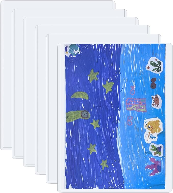 14 PCS 8.5" x 11" Rigid Print Protectors, Plastic Paper Sheet Protectors by XIWUMOER