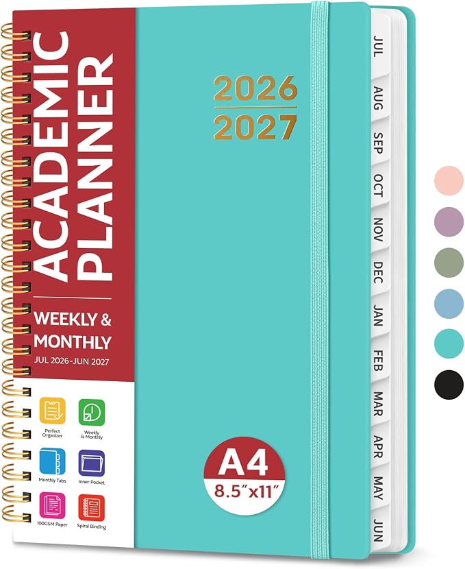 Planner 2026-2027 for Women & Men, Academic Monthly and Weekly Calendar Planner by Taja