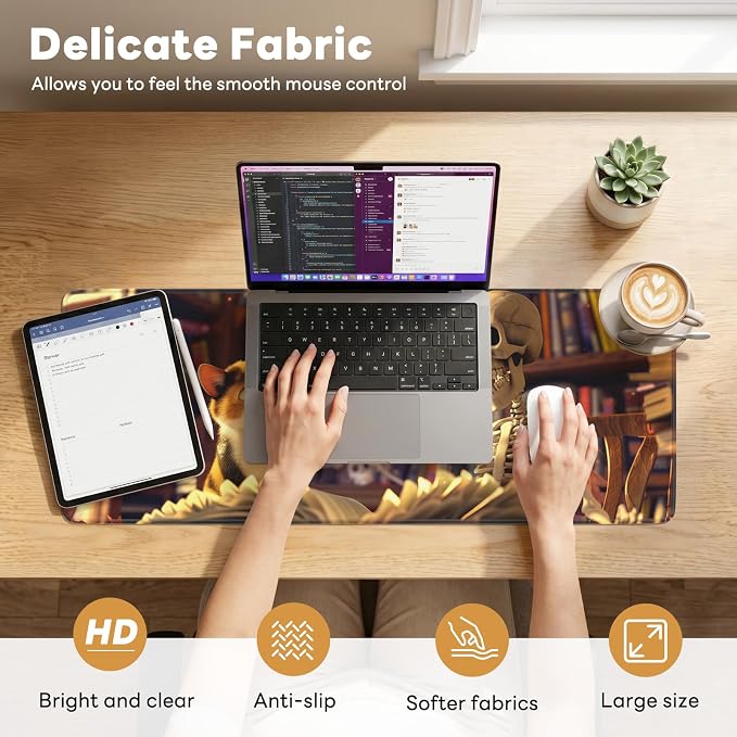 Desk Mat, Big Desk Pad, 31.5x11.8 Inches Extended Big Gaming Mouse Pad - Image 2