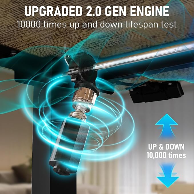 35 * 20 Electric Standing Desk, Adjustable Height Sit Stand Up Desk, Motorized Home Office Computer Gaming Workstation Desk-DeskLoop Office