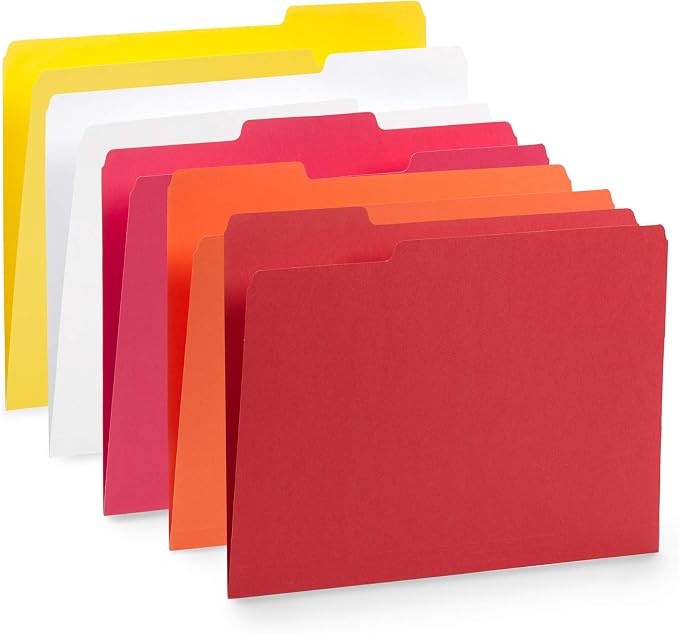 Blue Summit Supplies 100 Warm Tones File Folders, 1/3 Cut Tab, Letter Size - Image 2
