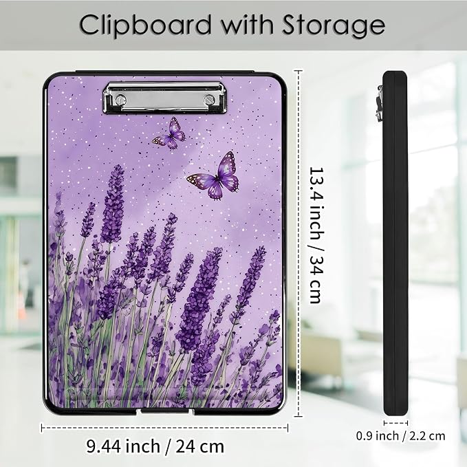 Clipboard with Storage, Office Supplies Nursing Clipboards Folder with Pen - Image 2
