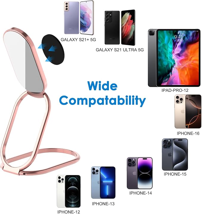 Phone Holder Foldable Phone Stand Phone Ring Holder Finger Kickstand 360° - Image 6