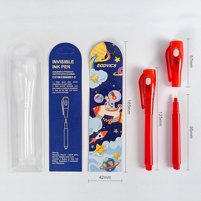 Invisible Ink Pens, 28 Pack Spy Pen Invisible Disappearing Ink Pen with UV Light, Upgrade Exquisite Packaging Magic Pen for Secret Message, Birthday Party, and Kids Halloween Goodies Bags Toy-DeskLoop Office