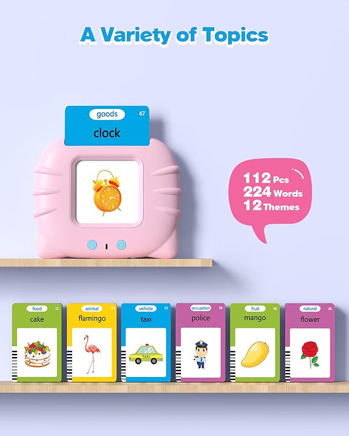 Airbition Talking Flash Cards for Toddlers 1 2 3 4 Year Olds, Montessori - Image 2