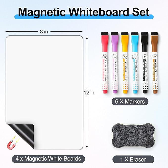 4 PACK Magnetic Dry Erase Board Sheet - Image 9