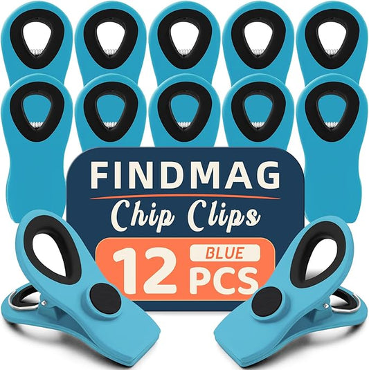 FINDMAG Chip Clips Bag Clips, 12 Pack Bag Clip by FINDMAG
