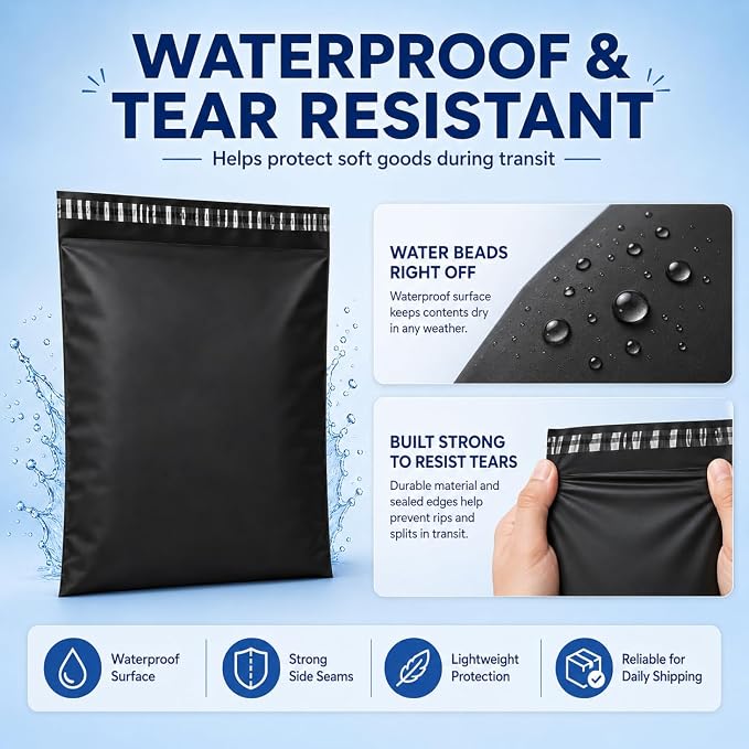Fuxury Large Poly Mailers 14.5x19" 200Pcs, Shipping Bags - Image 6