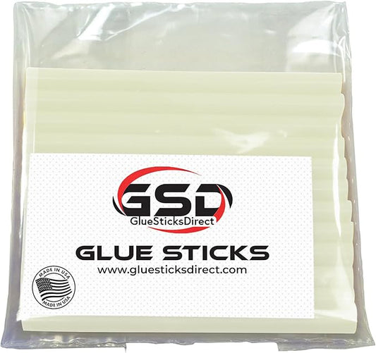 Mini Size Hot Melt Glue Sticks for Glue Gun - Bulk 4in White Glue Sticks - Great for Art Craft Repairs & Compatible w/Most Glue Guns - 5/16" X 4" (24 Sticks) - Made in USA-DeskLoop Office