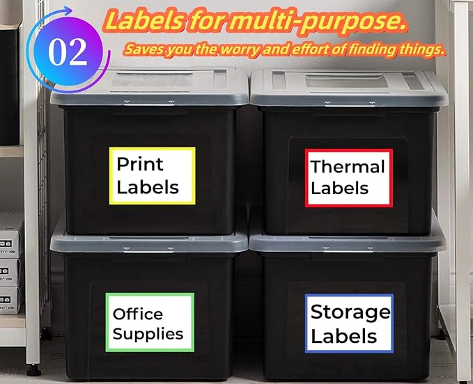 5" x 3" Large Moving Labels for Boxes, Packing Supplies for Moving Color Coded - Image 3