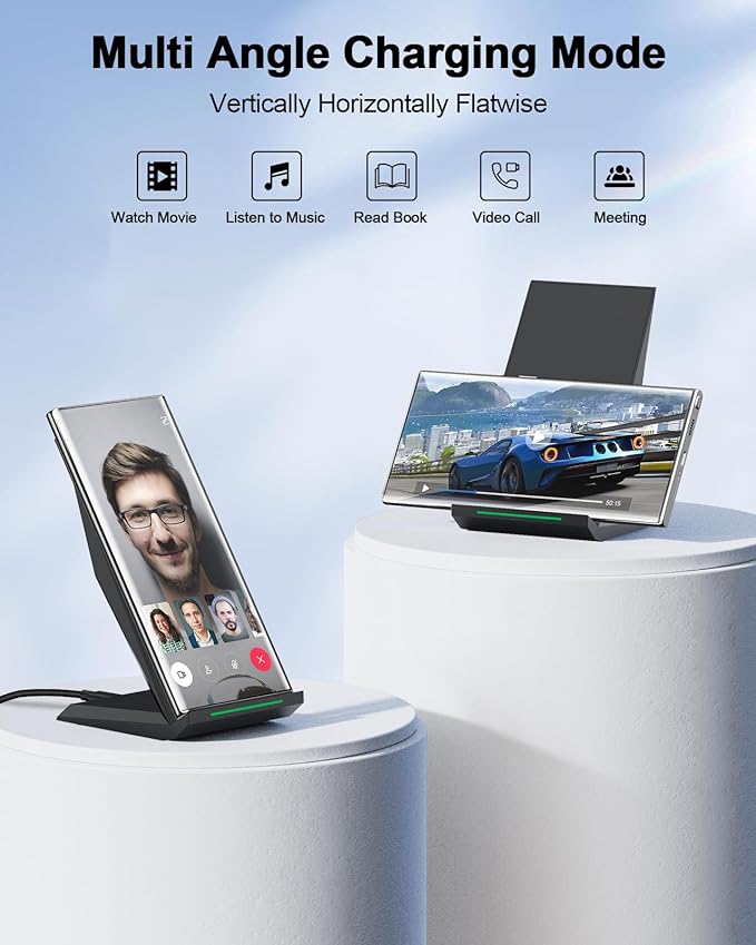Fast Wireless Charger, NANAMI Wireless Charging Stand Compatible iPhone 17/17 - Image 6
