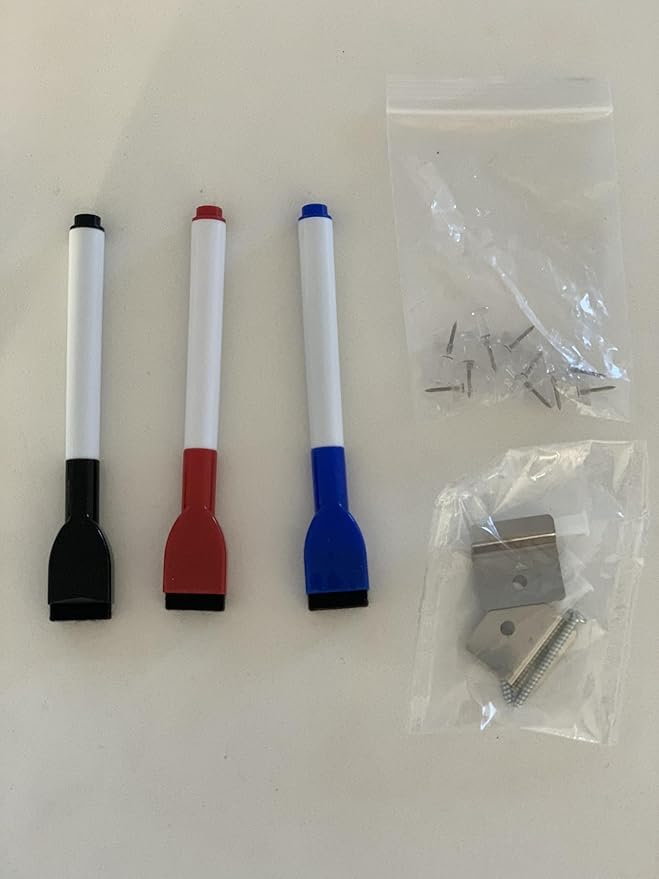 Combination Board Magnetic Dry Erase Board & Corkboard,24''x18'' Combo Board, Black Frame-DeskLoop Office