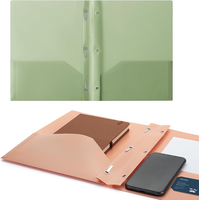 Mr. Pen- Plastic Folders with Pockets and Prongs, 5 Pack, Letter Size | Pocket - Image 7