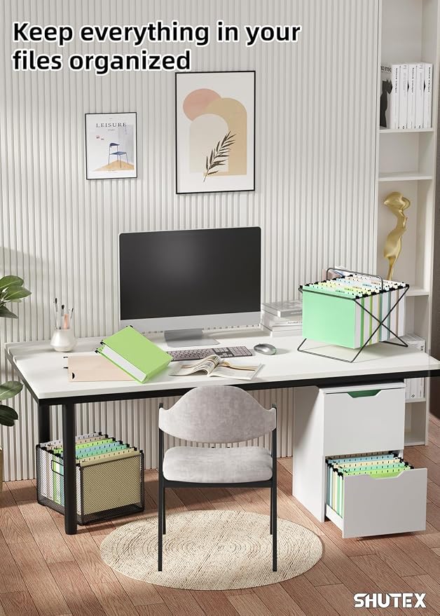 Extra Capacity Plastic Hanging File Folder, 12 Pack Reinforced Hang Folders - Image 7